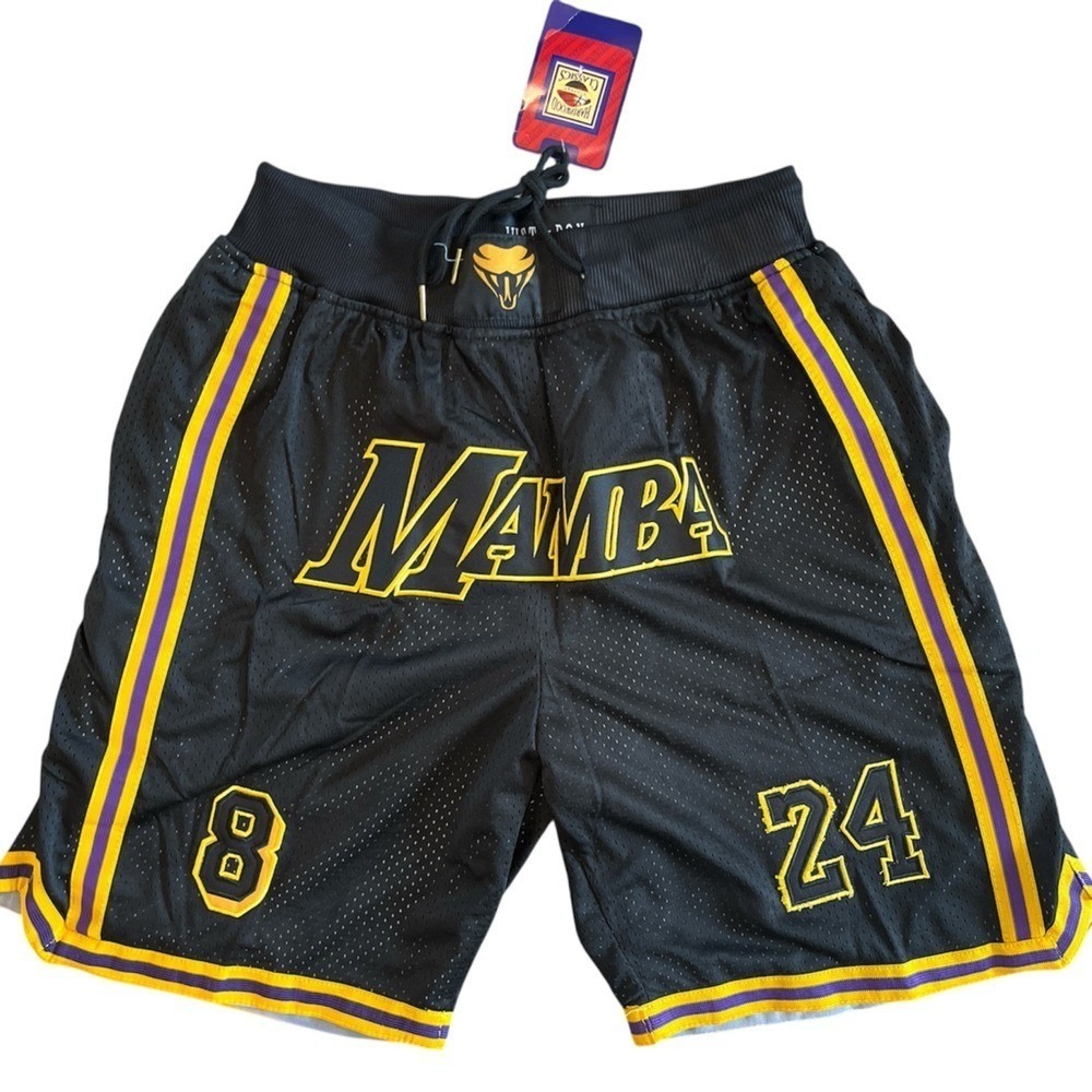Just Don Kobe Bryant 24 8 Basketball Shorts Size Large MAMBA NWT 1659